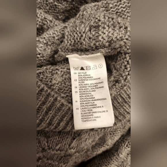 H&M Grey Oversized Cowl Neck Sweater - Picture 8 of 12